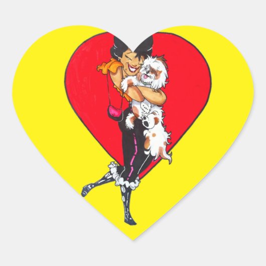 Liebe Herz-Aufkleber (Vorderseite)