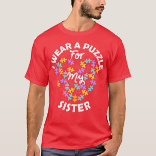 Liebe Herz Autismus Bewusstsein ich trage ein Puzz T-Shirt