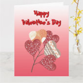 Liebe Herz Blätter Karte (Gelbe Blume)