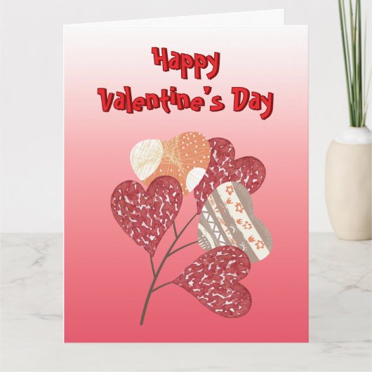 Liebe Herz Blätter Karte (Vorderseite)