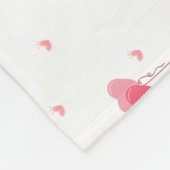 Liebe Herz Blume Fleece Blanket (Ecke)