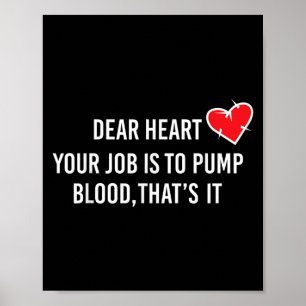 Liebe Herz - Blutezitat für den Valentinstag Poster