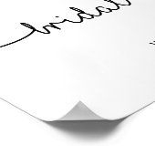 Liebe Herz Brautparty Willkommen Poster (Ecke)