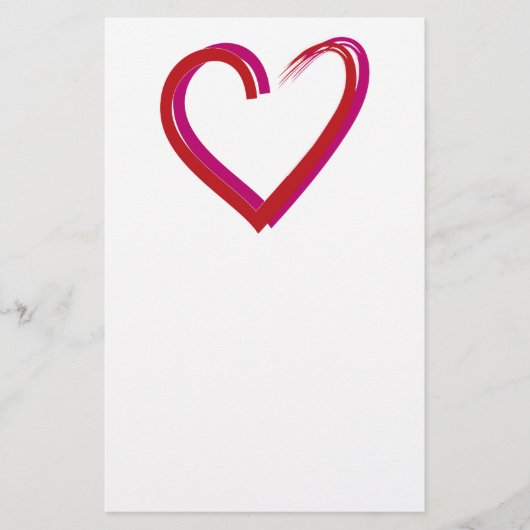 Liebe Herz Briefpapier (Vorderseite)