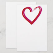 Liebe Herz Briefpapier (Vorne/Hinten)