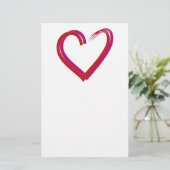 Liebe Herz Briefpapier (Stehend Vorderseite)