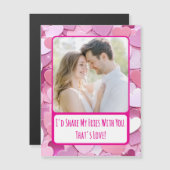 Liebe Herz Confetti Meine Freunde Magnetkarte teil (Vorne/Hinten)