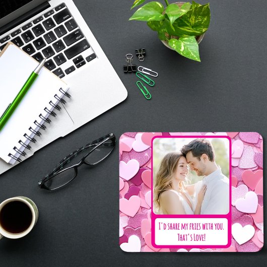 Liebe Herz Confetti Meine Freunde teilen Mousepad