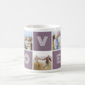 Liebe Herz Custom Foto Collage Kaffeetasse (Mittel)