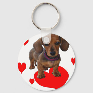 Liebe (Herz) Dachshund - Dackel Schlüsselanhänger