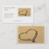 Liebe-Herz, das Geschäfts-Karte zeichnet Visitenkarte (Vorne/Hinten)