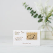 Liebe-Herz, das Geschäfts-Karte zeichnet Visitenkarte (Stehend Vorderseite)