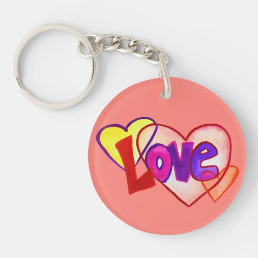 Liebe Herz der Ring Art Schlüsselanhänger (Vorderseite)