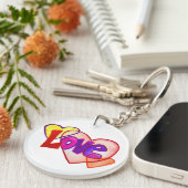 Liebe Herz der Ring Art Schlüsselanhänger (Vorderseite rechts)