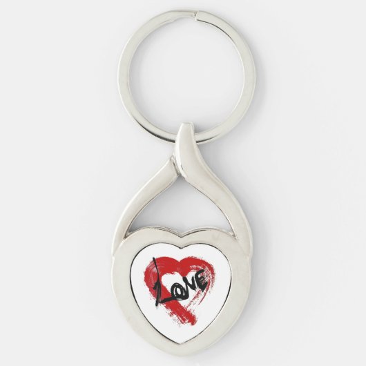 Liebe Herz der Schlüsselkette "Zipper Charm" Schlüsselanhänger (Vorderseite)