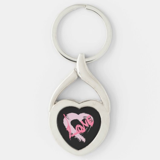 Liebe Herz der Schlüsselkette "Zipper Charm" Schlüsselanhänger (Vorderseite)