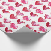 Liebe Herz-Designer rosa Geschenkpapier (Ecke)