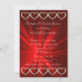 Liebe Herz Diamant Jubiläum Party Einladung (Rückseite)