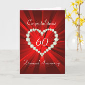 Liebe Herz Diamond 60 Jahre alt Karte (Gelbe Blume)