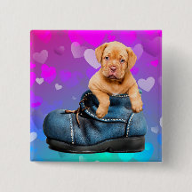 Liebe Herz-Dogue de Bordeaux Welpe in Boot
