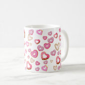 Liebe Herz Donuts Süßes und Adorable Geschenke Kaffeetasse (VorderseiteRechts)