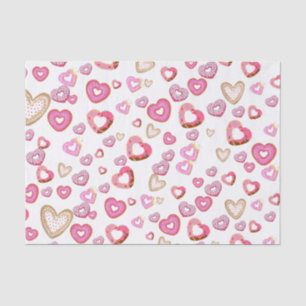 Liebe Herz Donuts Süßgebäck Pink Valentine Seidenpapier