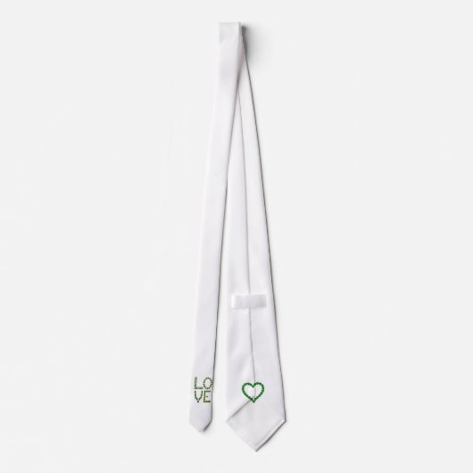 Liebe & Herz Emerald Green Krawatte (Rückseite)