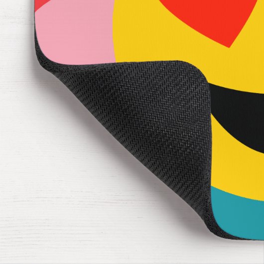 Liebe-Herz Emoji auf Streifen Mousepad (Ecke)
