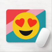 Liebe-Herz Emoji auf Streifen Mousepad (Mit Mouse)