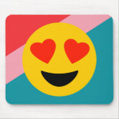 Liebe-Herz Emoji auf Streifen Mousepad (Vorne)