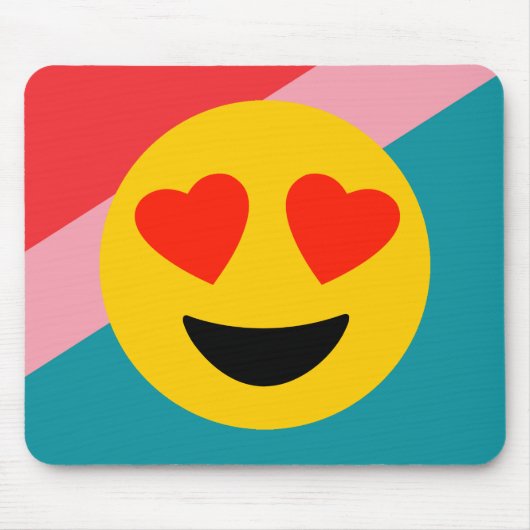 Liebe-Herz Emoji auf Streifen Mousepad (Vorne)