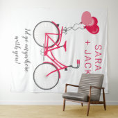 Liebe Herz Fahrrad Valentine Personalisierte Anwen Wandteppich (Beispiel (Horizontal))