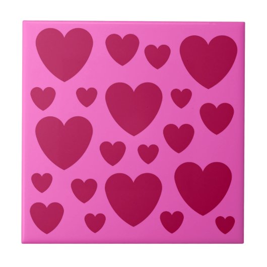 LIEBE HERZ FARBFARBEN KERAMIK TILE FLIESE (Vorderseite)