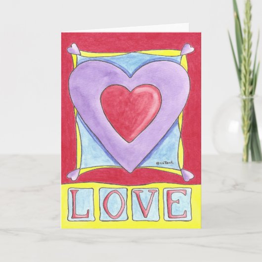 Liebe Herz Feiertagskarte (Vorderseite)