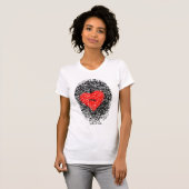 Liebe-Herz-Fingerabdruck-T-Shirt T-Shirt (Vorne ganz)