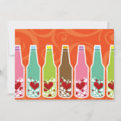 Liebe Herz Flaschen Whimsical Brautparty Party Einladung (Rückseite)