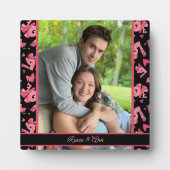 Liebe Herz Foto Individualisierte Namen Fotoplatte (Vorderseite)