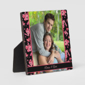 Liebe Herz Foto Individualisierte Namen Fotoplatte (Vorderseite)