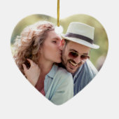 Liebe Herz Foto Lucky Sie fanden mich lustig Keramik Ornament (Hinten)