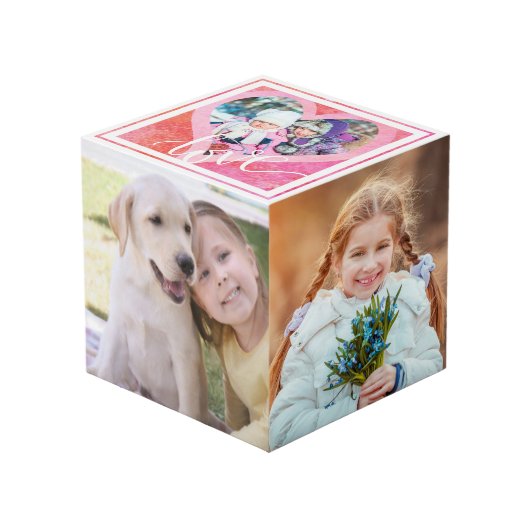 LIEBE Herz Foto Rahmen (fünf Fotos) (Vorderseite Schrägansicht)