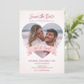 Liebe Herz Foto Save the Date Einladung (Stehend Vorderseite)