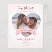 Liebe Herz Foto Save the Date Einladung