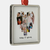 Liebe Herz-FotoCollage Ornament Aus Metall (Rechts)