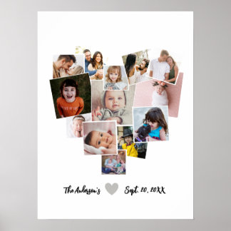 Liebe Herz-FotoCollage Poster