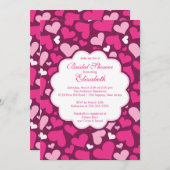 Liebe-Herz-Frühlings-Brautparty-Einladung Einladung (Vorne/Hinten)
