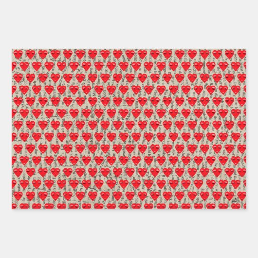 Liebe Herz Geschenkpapier Set (Vorderseite 3)