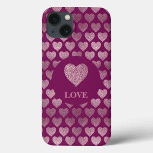 LIEBE Herz-Glitzer-Muster Case-Mate iPhone Hülle