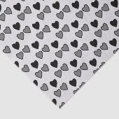 Liebe Herz graue und schwarze Gabe Seidenpapier (Ausschnitt)