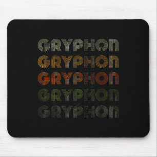 Liebe Herz Griffin T-Shirt Grunge Vintage Schwarz Mousepad