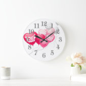 Liebe Herz Große Wanduhr (Zuhause)